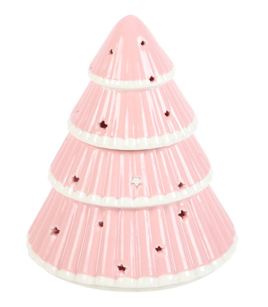 PINK XMAS TREE WAX BURNER